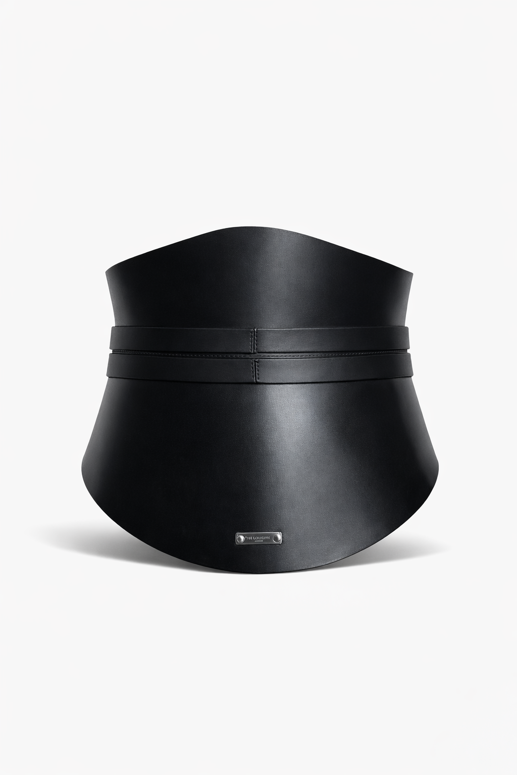 Black waist trainer on a white background