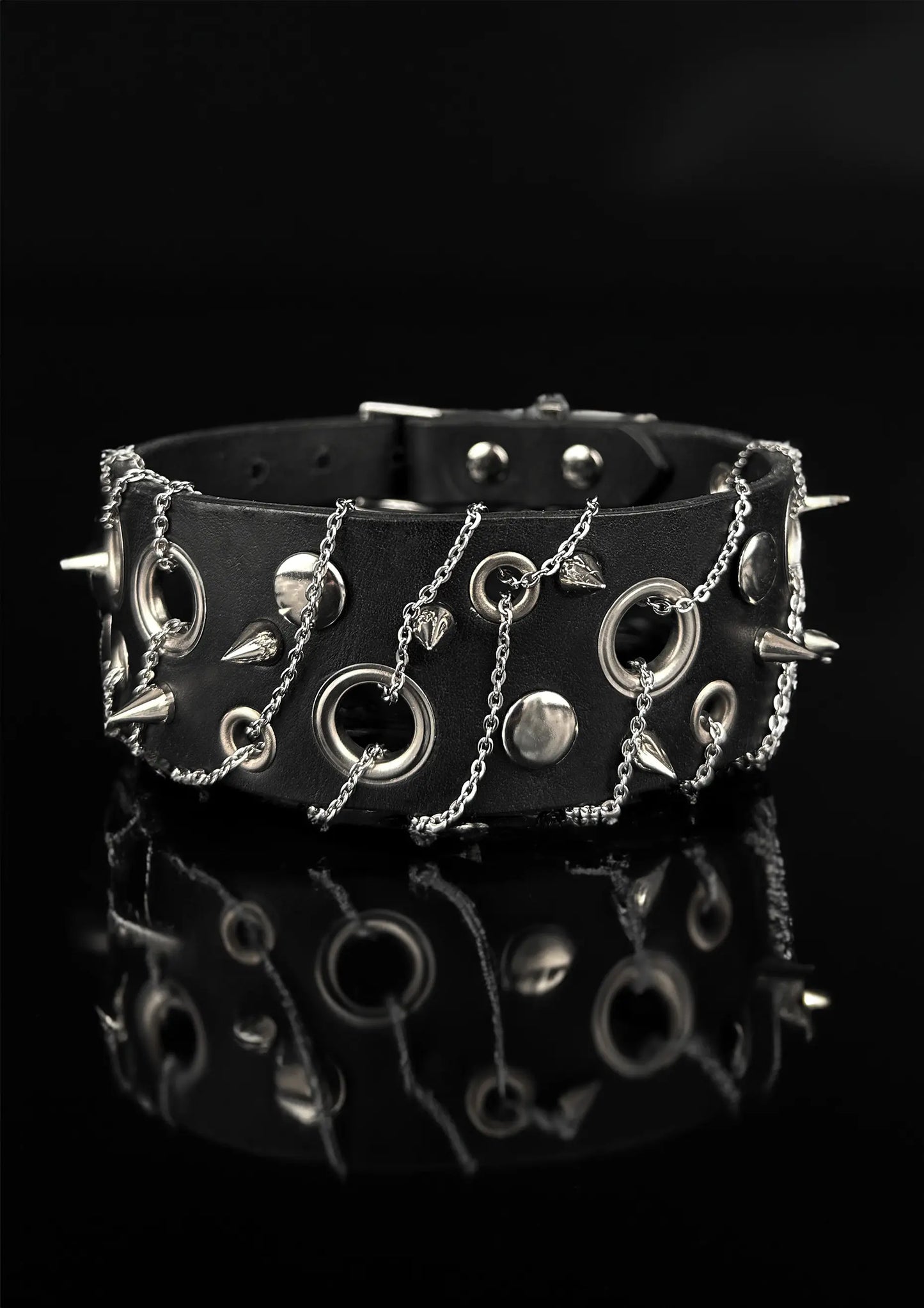 Leather Choker "BIA" - The Loussine