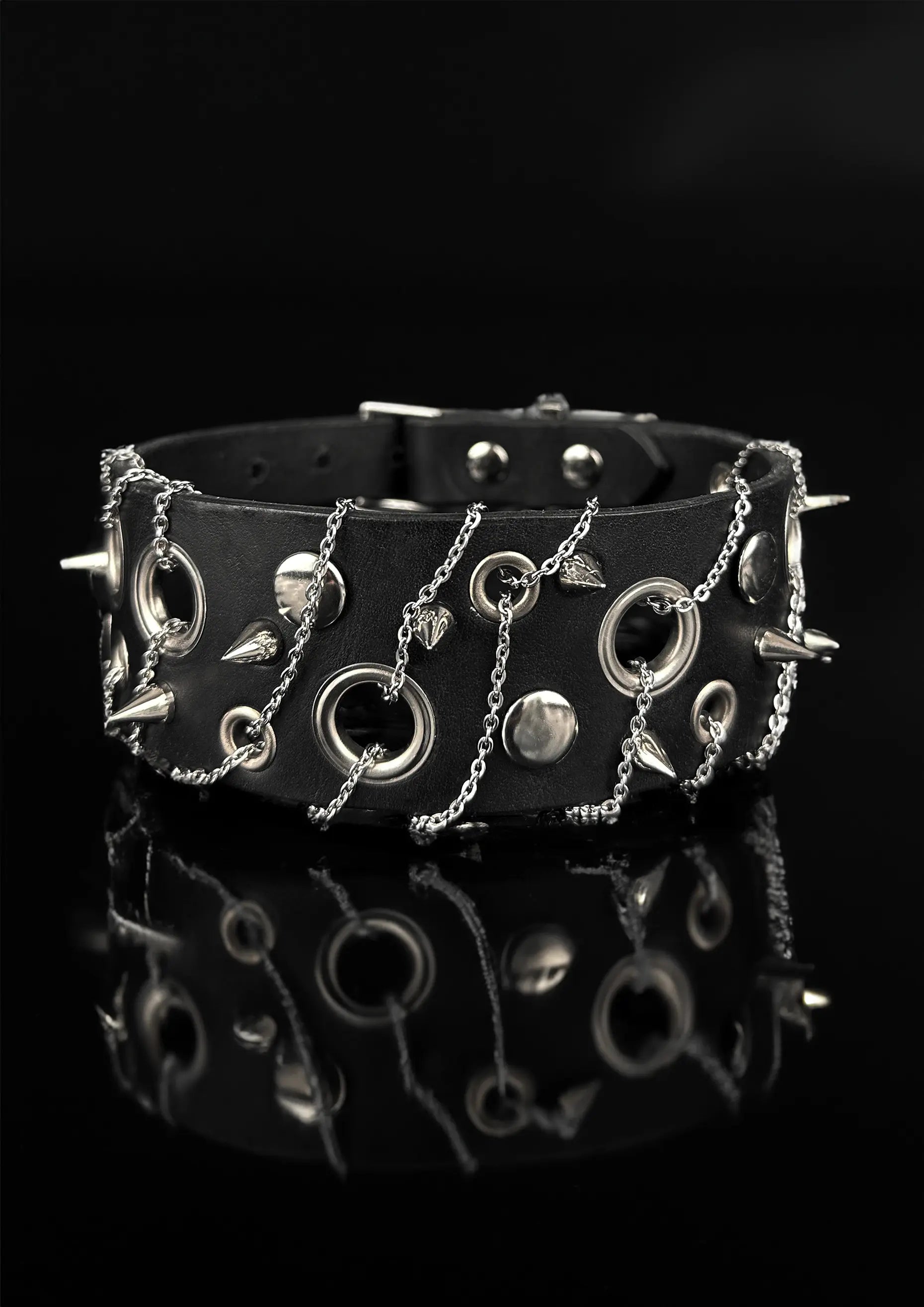 Leather Choker "BIA" - The Loussine