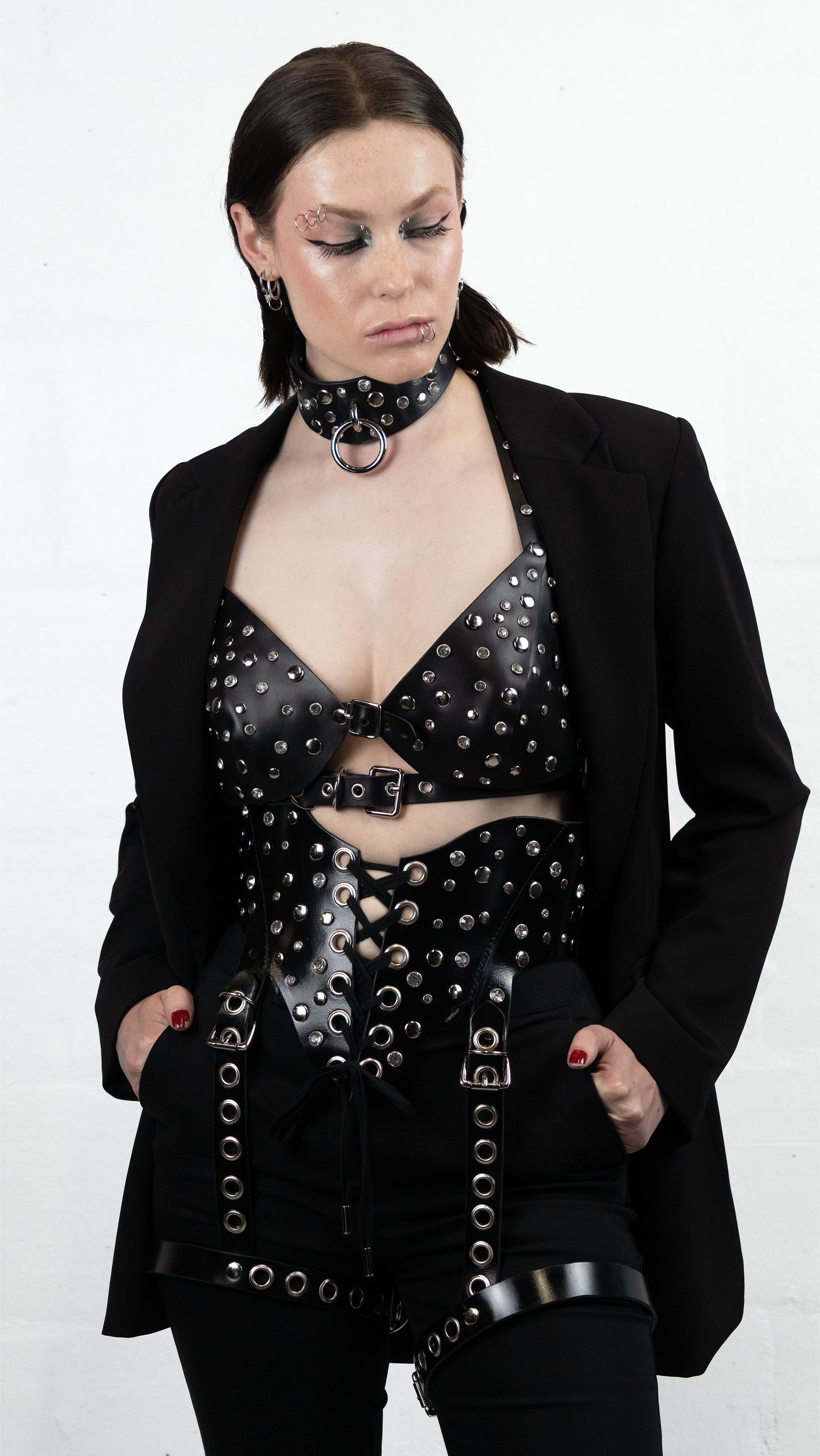 Leather Bra "Asto" - The Loussine