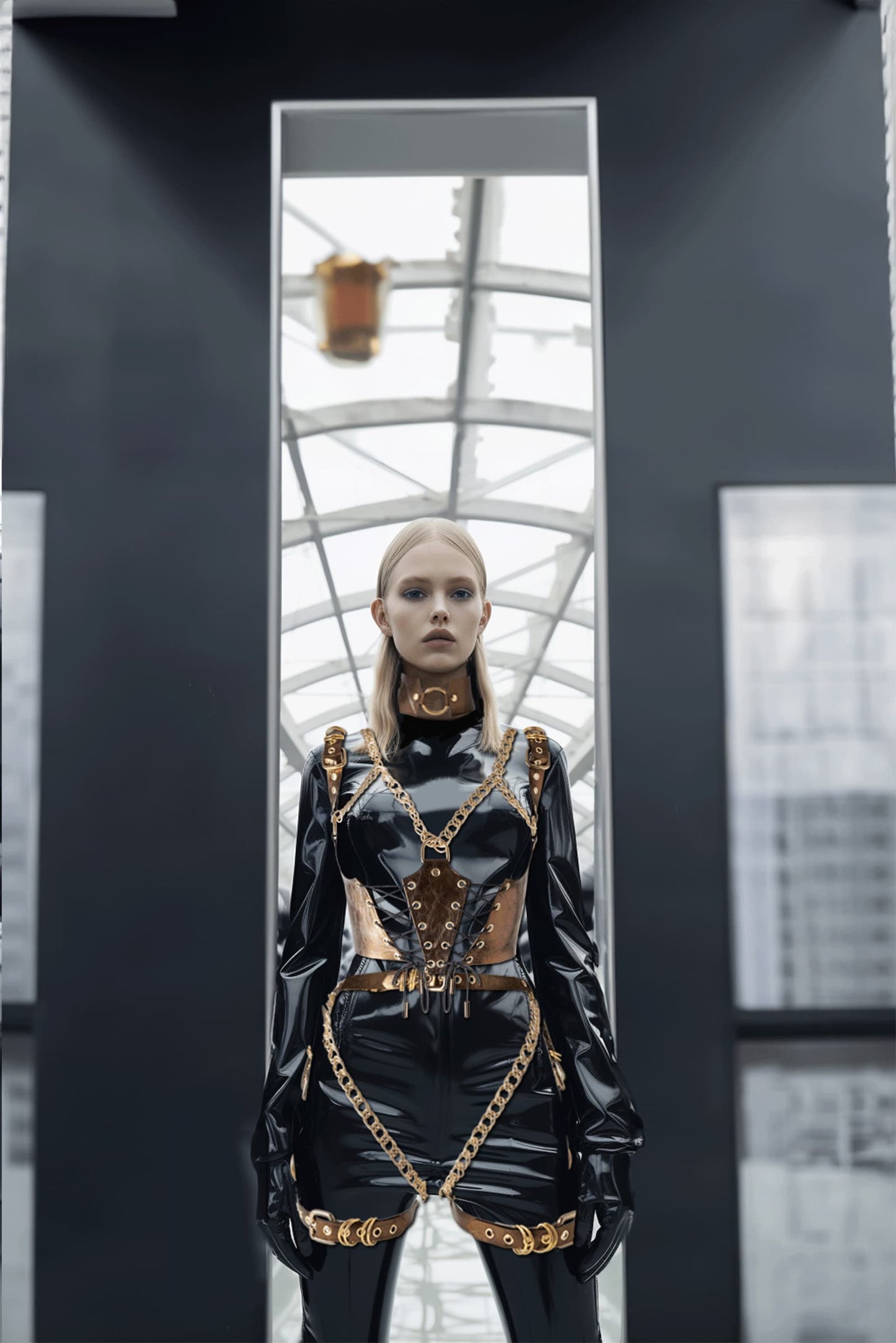 Leather Corset "ORO" - The Loussine