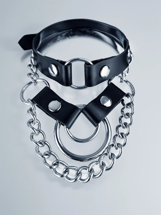 Leather Choker "Aires"