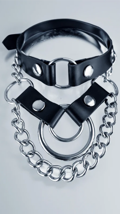 Leather Choker "AIRES" - The Loussine