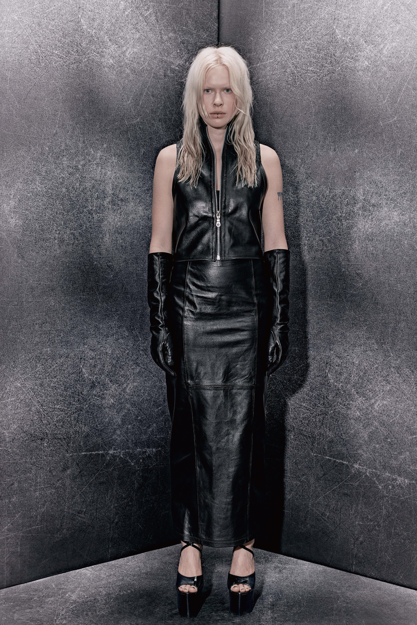 Leather Strap Skirt